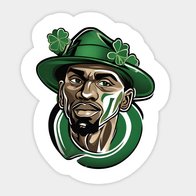 Boston Celtics Aesthetic T-shirt Sticker by Nizar clothing store 